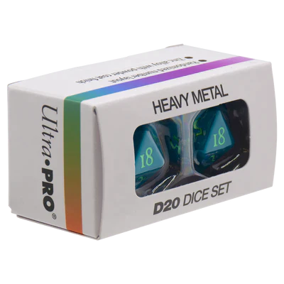 Ultra Pro: Vivid Heavy Metal Dice: Black (2)