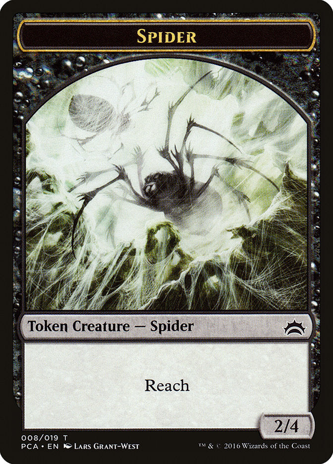 Spider // Saproling Double-Sided Token [Planechase Anthology Tokens]