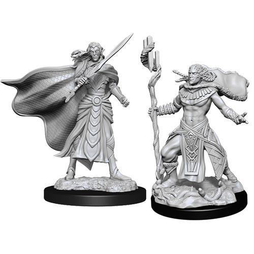 Wizkids Magic the Gathering Unpainted Miniatures: Elf Fighter & Elf Cleric