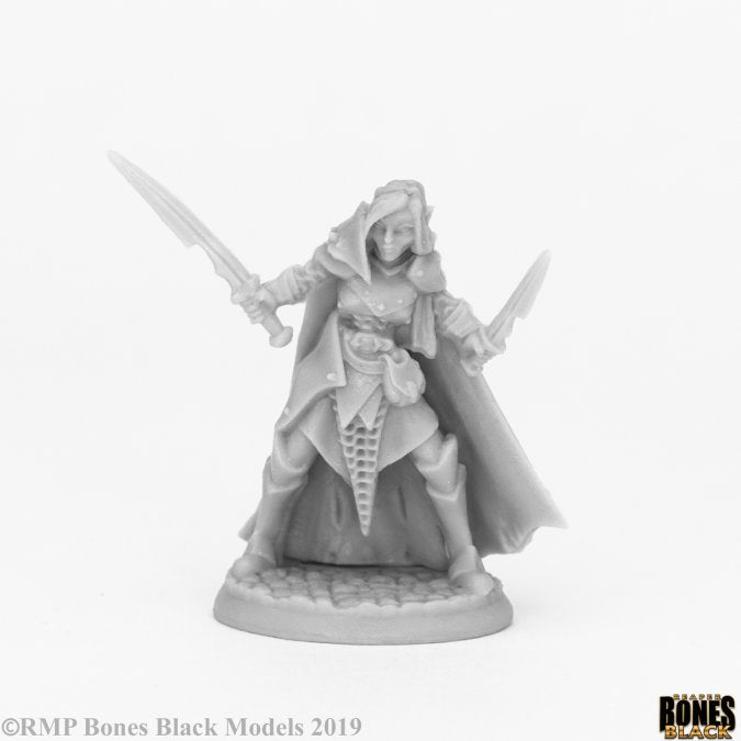 Bones Black: Dark Elf Female Warrior