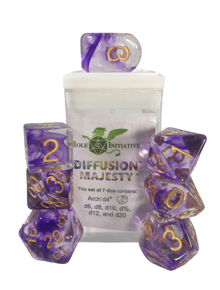 Role 4 Initiative Diffusion Majesty Polyhedral 15 Dice Set