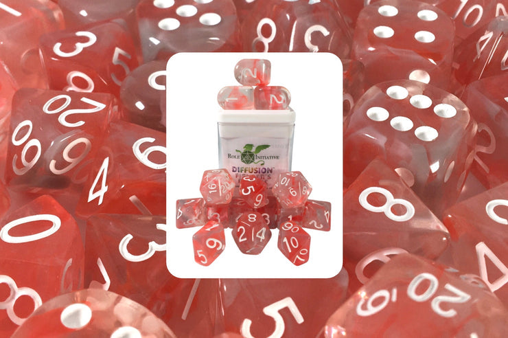 Role 4 Initiative Diffusion Fighter's Resolve Polyhedral 15 Dice Set