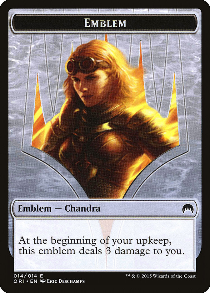 Chandra, Roaring Flame Emblem [Magic Origins Tokens]
