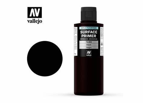 Vallejo Surface Primer Black 200ml