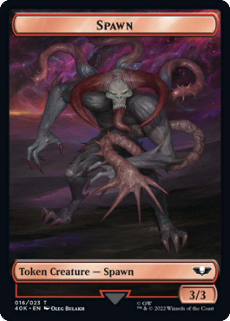 Spawn // Blue Horror Double-Sided Token [Warhammer 40,000 Tokens]
