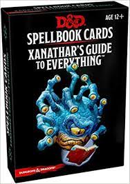 Dungeons and Dragons RPG Spellbook Cards Xanathar's Guide to Everything