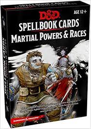 Dungeons and Dragons RPG Spellbook Cards Martial Powers & Races