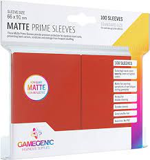 Gamegenic Matte Prime Sleeves Standard Red