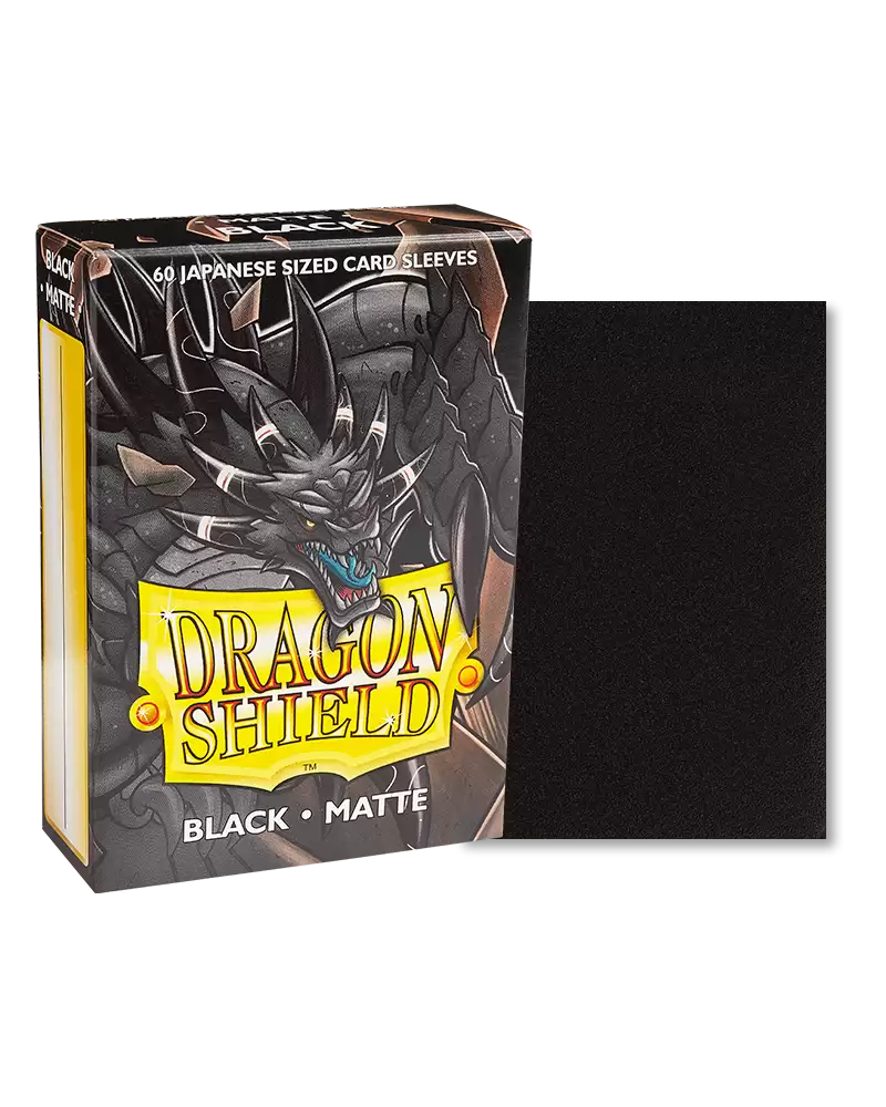 Dragon Shield Sleeves: Black Matte 60 Count