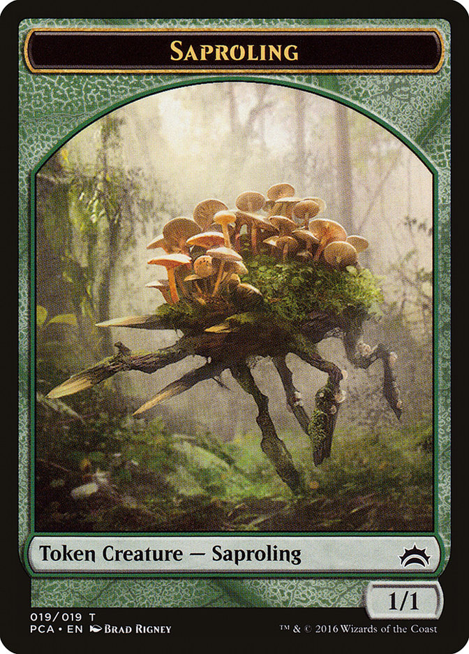 Spider // Saproling Double-Sided Token [Planechase Anthology Tokens]