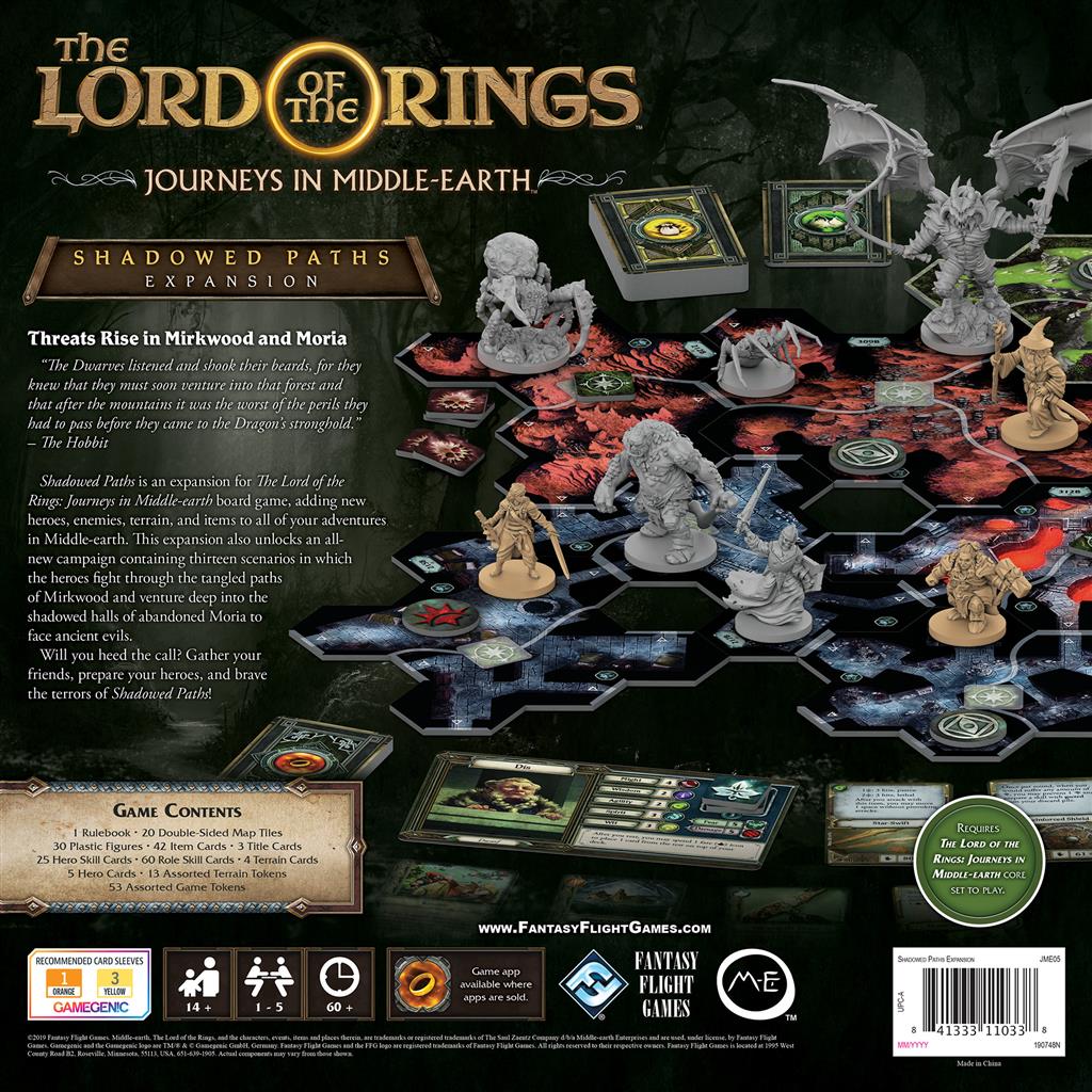 The Lord of the Rings Journeys in Middle Earth: Shadow Paths Expansion