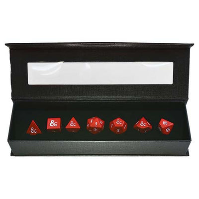 D&D 5E Heavy Metal Red RPG Polyhedral Set