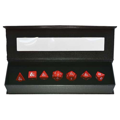 D&D 5E Heavy Metal Red RPG Polyhedral Set